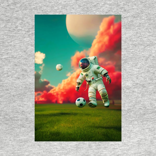 Astronaut play soccer football on space by MoEsam95